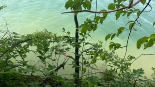 Скромняга подглядывает за сексом двух русских лесбиянок на пляже, чуть не спалился блять